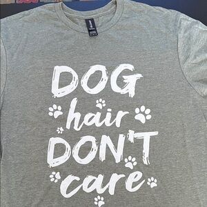 Golden Dog Hair Don't Care Tee- Medium
